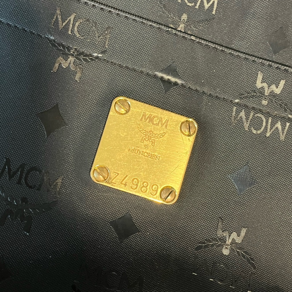Vintage MCM Monogram Black Nylon Shopping Tote - Picture 6 of 11